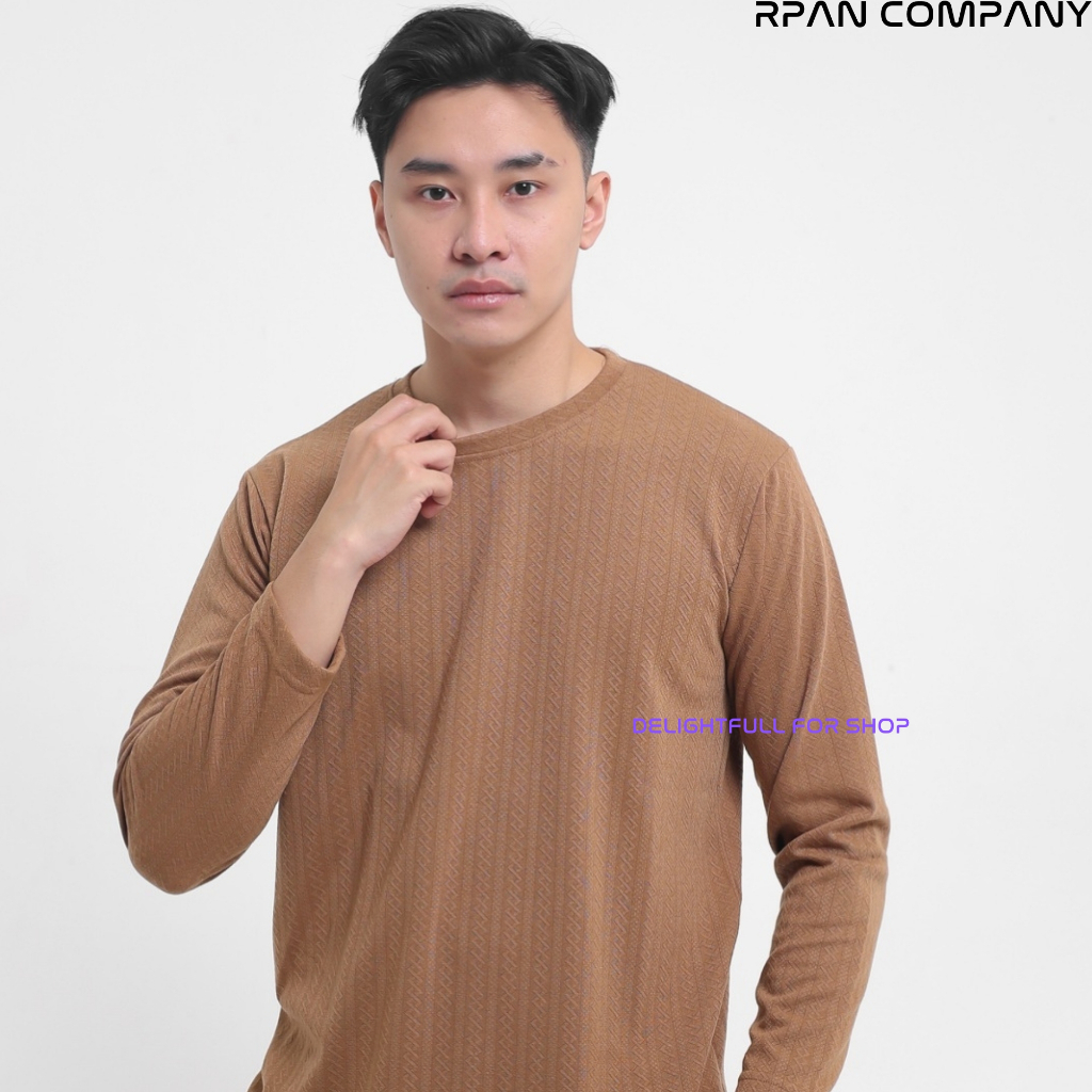 Kaos Knit Polos / Baju Knit Tangan Panjang Motif Premium / Kaos Lengan Panjang Pria / Kaos Polos Pri