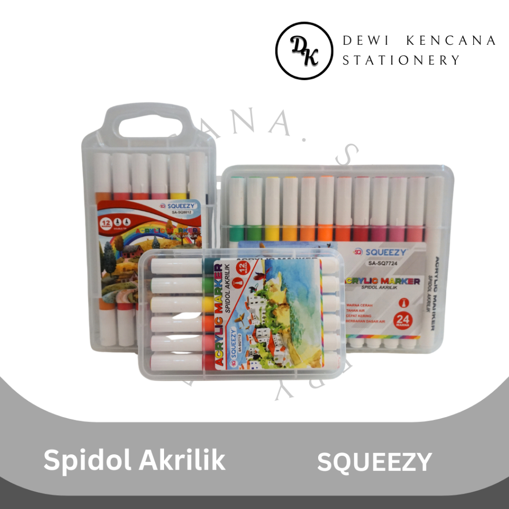 

Spidol Set Acrylic Marker Squeezy / Spidol Akrilik Squeezy