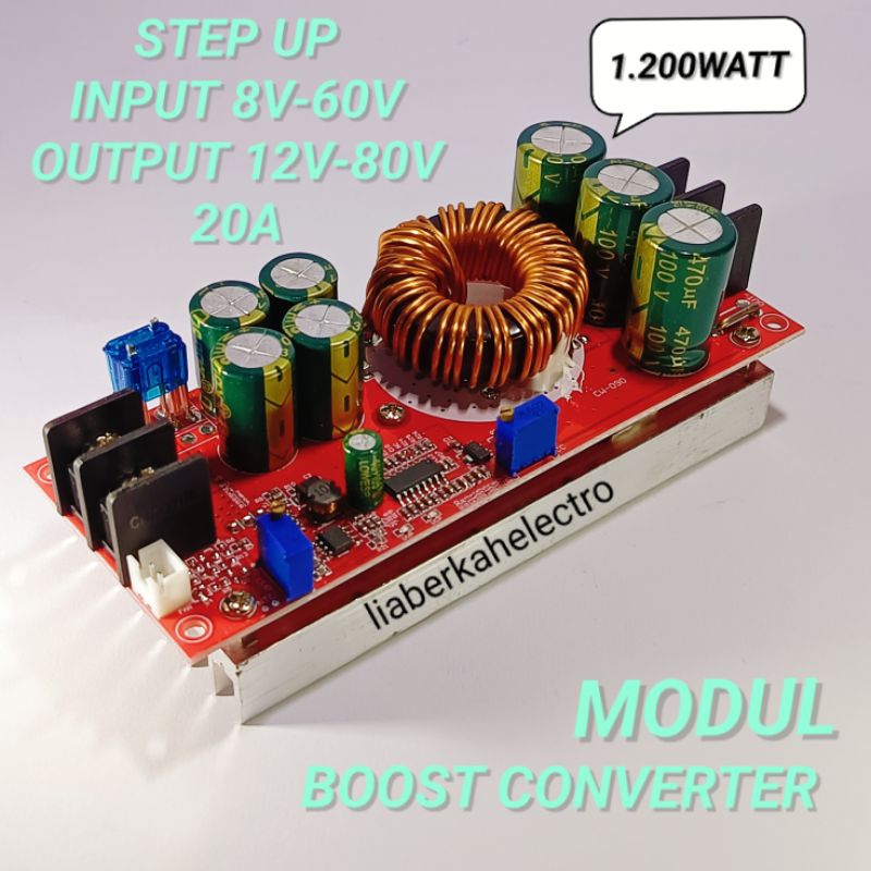 Step Up DC Boost Converter Charger 1200Watt 20A
