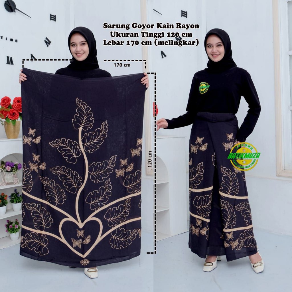 Sarung Batik Wanita Motif Bunga Love Terbaru Sarung Santung Sarung Batik Pekalongan