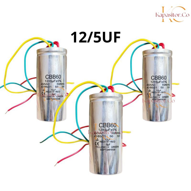 kapasitor mesin cuci sanken 2 tabung CBB60 12/5uf stainles 7kg 8kg 9kg 10kg 11kg 12kg 13kg 14kg 15kg