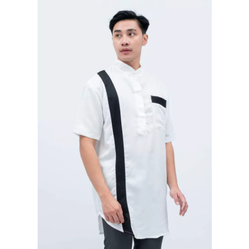 Kemeja Koko Kurta Pakistan Zalora Pakaian Pria Muslim Dewasa Lengan Panjang Berbahan Katun Toyobo, S