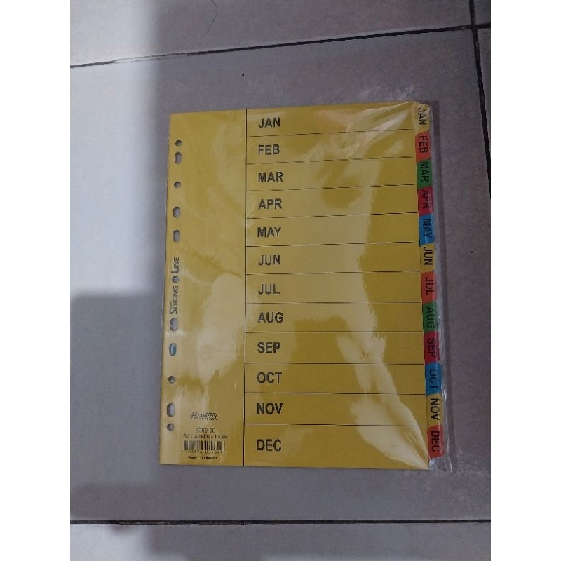 

DIVIDER A4 6059 JAN-DES BANTEX (BAHAN Kertas )