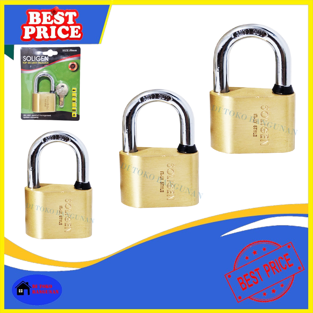 Gembok Per Gembok Leher Pendek Kuningan Computer Key Soligen GEMBOK KOMPUTER