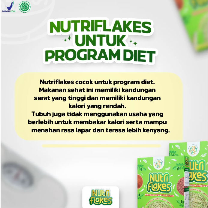 

Nutriflakes - Sereal Sehat Umbi Garut Mengobati Asam Lambung Cocok Untuk Program Diet 100% Ori Asli