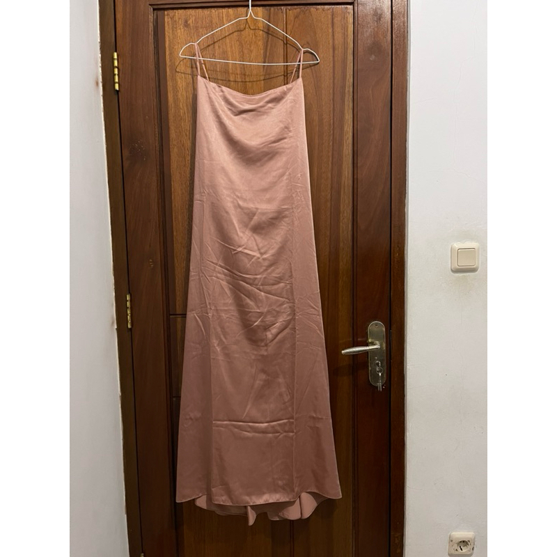 DRESS SATIN LEBIJOU OUTER ORGANZA KONDANGAN RESMI DLL