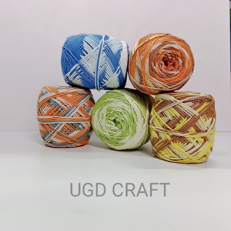 Benang Rajut Poly Kilap Sembur / Ombre 100gram