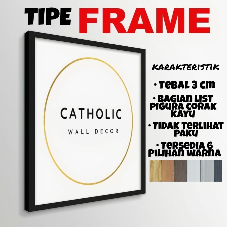 Hiasan dinding Doa Bapa Kami versi Bahasa Inggris/Our Father 50x70cm