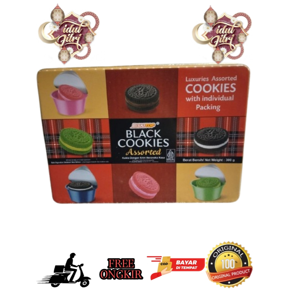 

PARCEL IDUL FITRI BISKITOP BLACK COOKIES ASSORTED LUXURIES WITH INDIVIDUAL PACKING KUKIS DENGAN KRIM ANEKA RASA COKLAT STRAWBERRY KUE KERING LEBARAN HAMPERS PAKET HADIAH MURAH