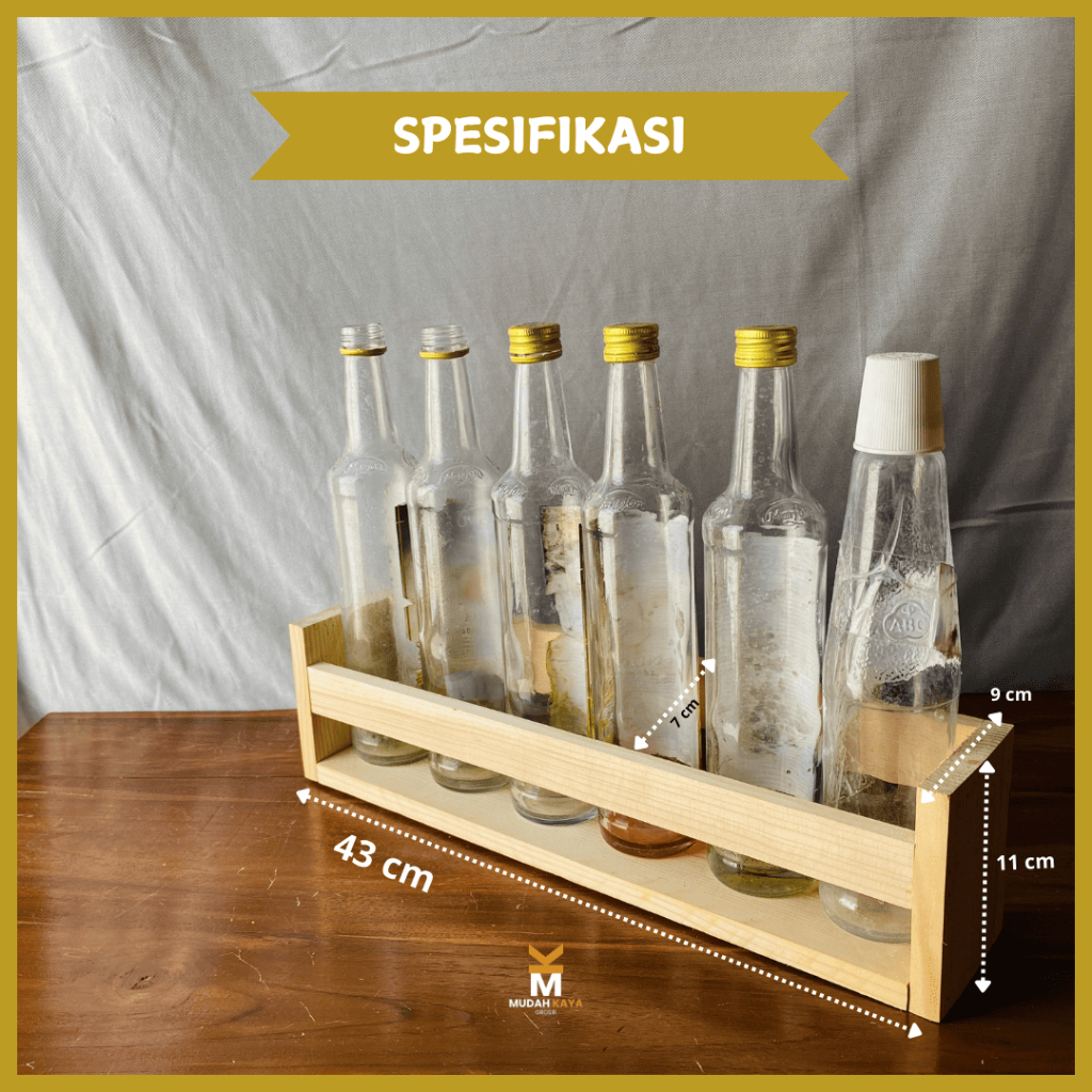 RAK TATAKAN BOTOL KECAP SAOS | RAK KAYU DAPUR