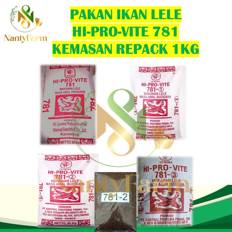 Pelet Pakan Ikan Lele 781-1 781-2 781-3 Kemasan Repack 1kg