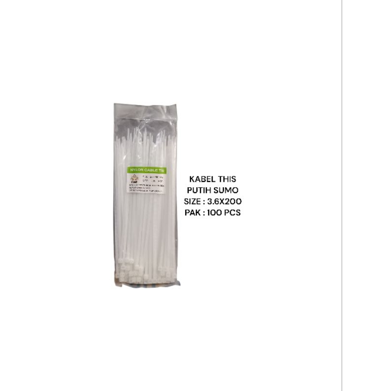 Shisuka Nylon Cable Tie / Kabel Ties / Pengikat Kabel 3.6x200 mm