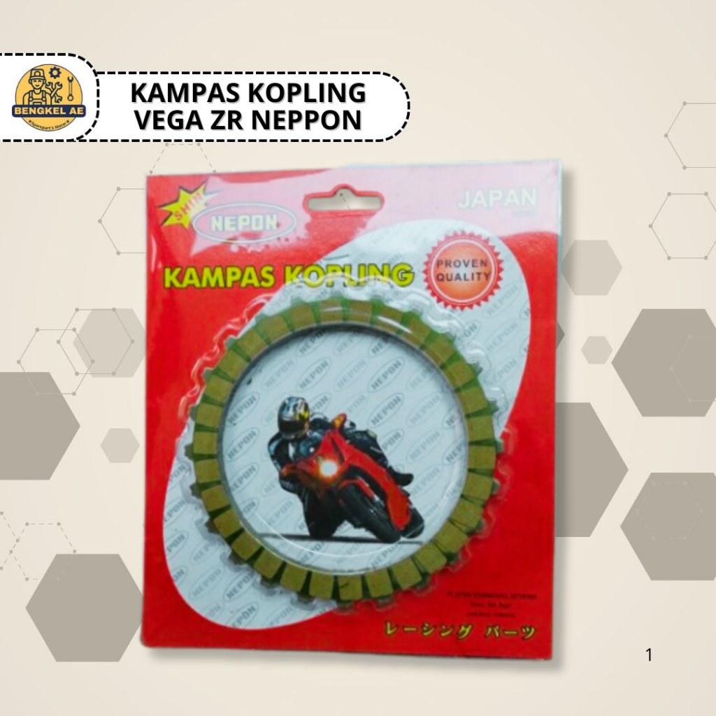 Kampas Kopling Vega ZR || Kampas Kopling Plat Kopling Yamaha Vega ZR Merk NEPPON