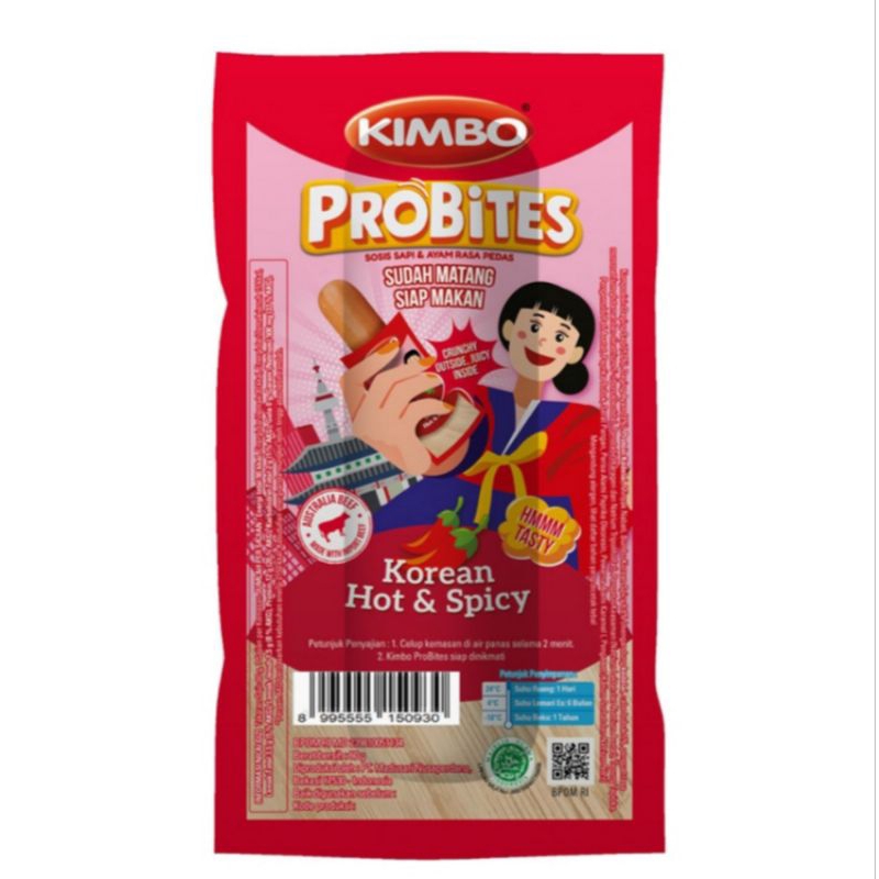 

Kimbo Probites Sosis 65gr / Korean Hot & Spicy / American Cheese