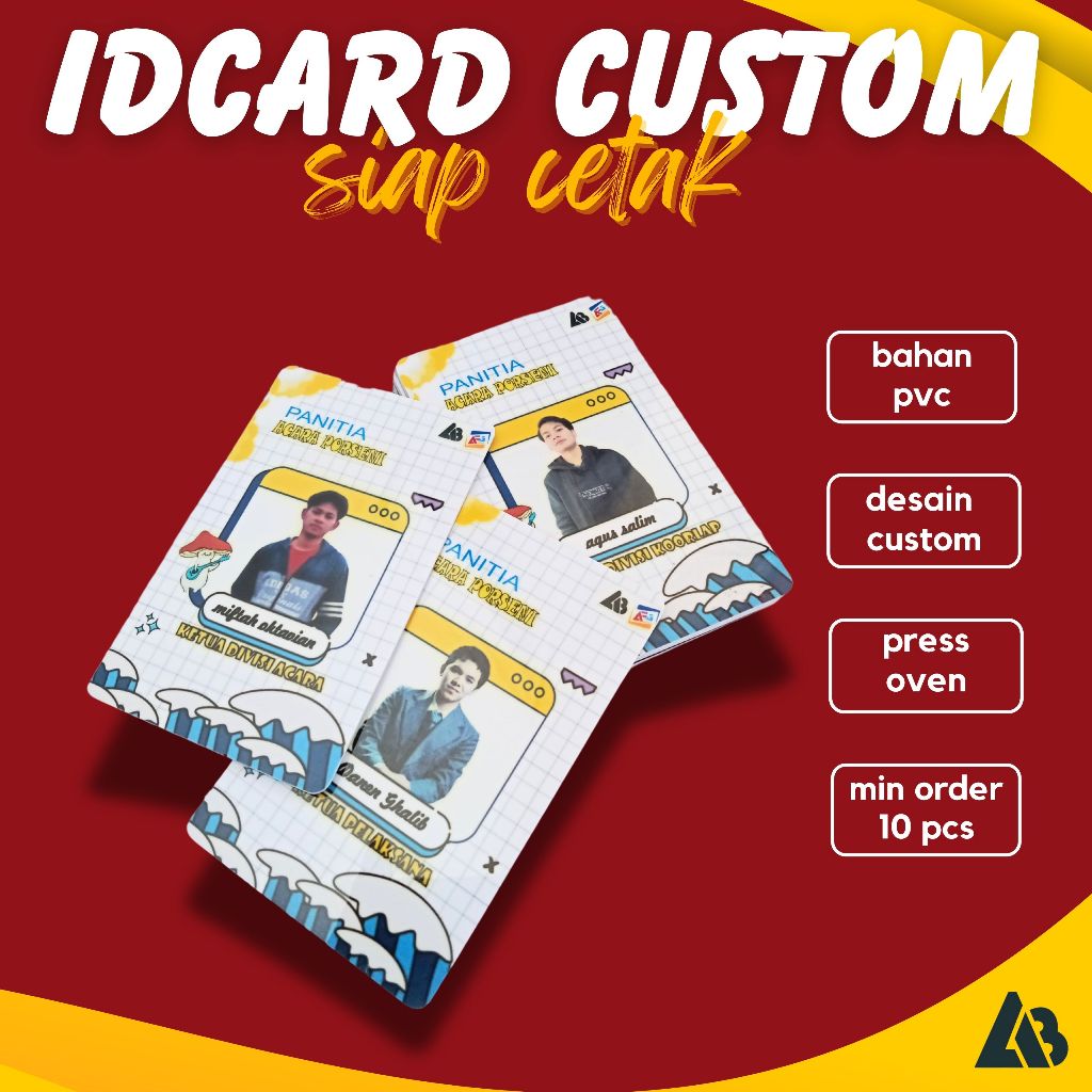 

CETAK KARTU IDCARD CUSTOM PCV 0,9mm/KARTU PESERTA/KARTU VISITOR/KARTU MEMBER/KARTU PARKIR