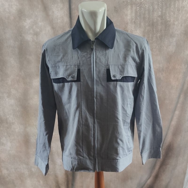 Jaket Work Bahan Denim Keren