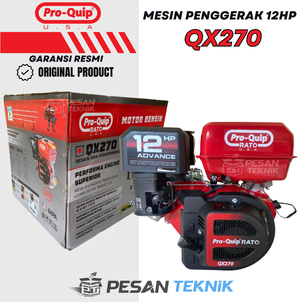 Mesin Penggerak Gasoline Engine Bensin 12HP PROQUIP QX270