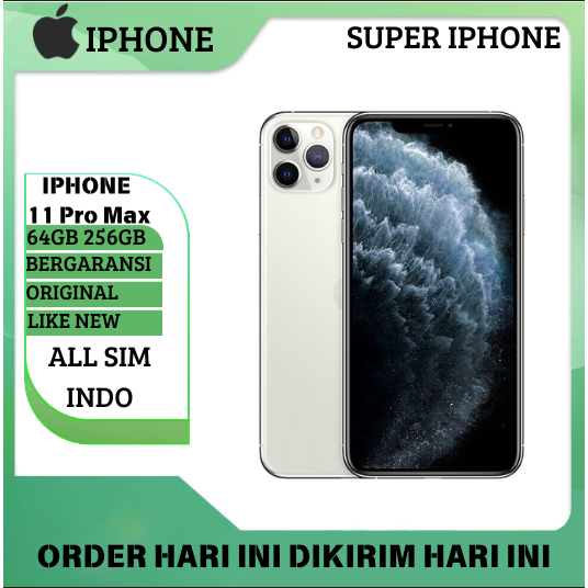iP 11 Pro Max 64GB/256GB/BH 90%ATAS/SECOND/ORIGINAL/FULLSET/SECOND LIKE NEW