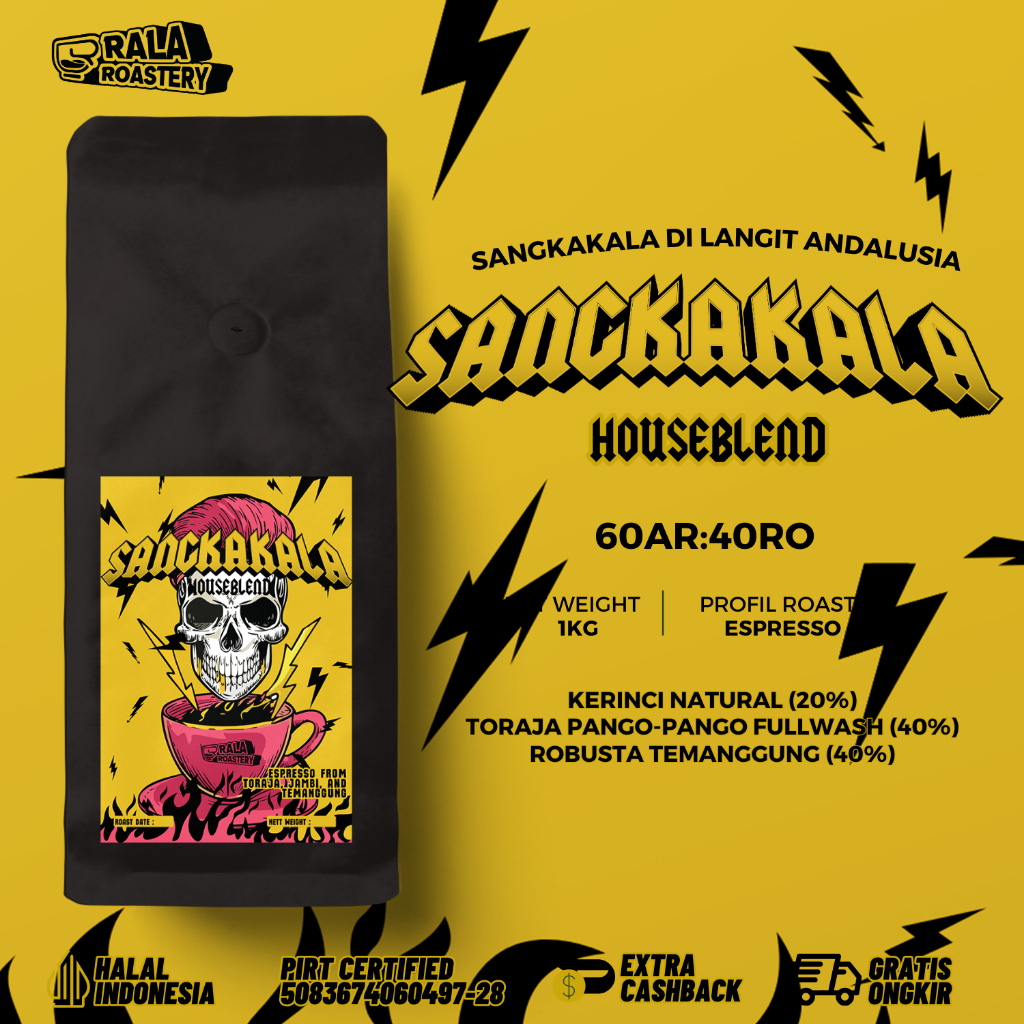 

Houseblend Espresso Sangkakala 1KG | Arabica Robusta Blend 1KG