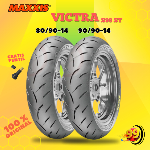 Sepasang Ban Motor Matic // MAXXIS VICTRA 80/90 - 90/90 Ring 14 Tubeless