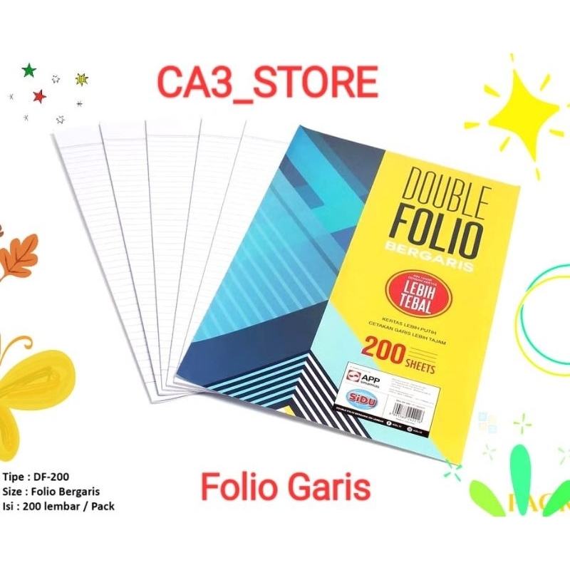 Folio garis (10 lembar)/Double Folio garis (10 lembar)/Folio garis SIDU