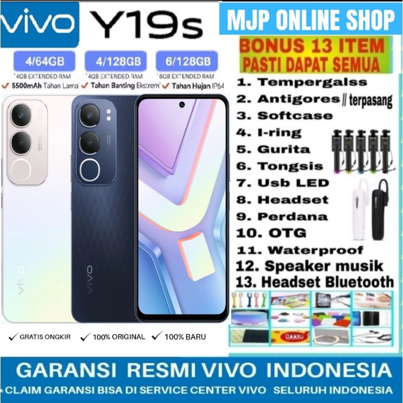 VIVO Y19s RAM 6/128GB RAM 6GB ROM 128GB & 4/128GB GARANSI RESMI VIVO