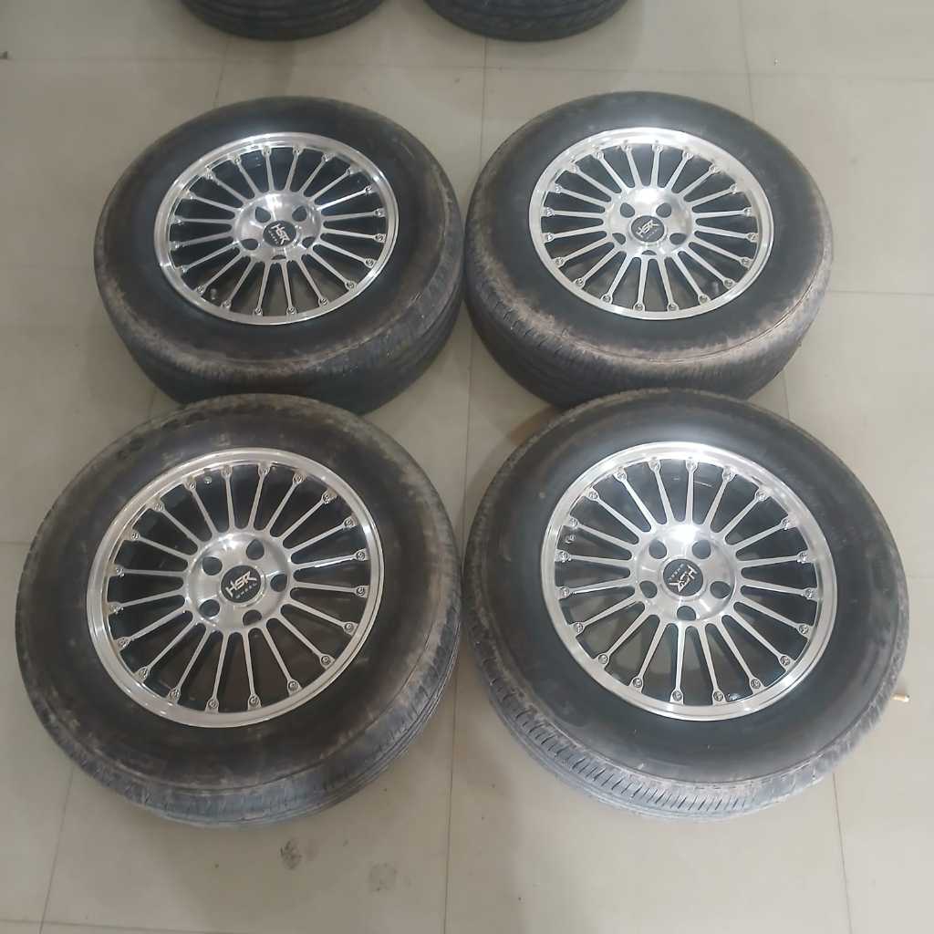 VELG MOBIL BEKAS HSR JJC RING 16X7 5X114 ET42 B/P +BAN GT RADIAL SAVERO(2) 215 65 R16 VELG UNTUK MOB