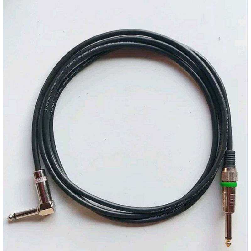 kabel jek kabel jack 3m S to L utk gitar  bass keyboard  bisa utk squier fender cort ibanez jackson 