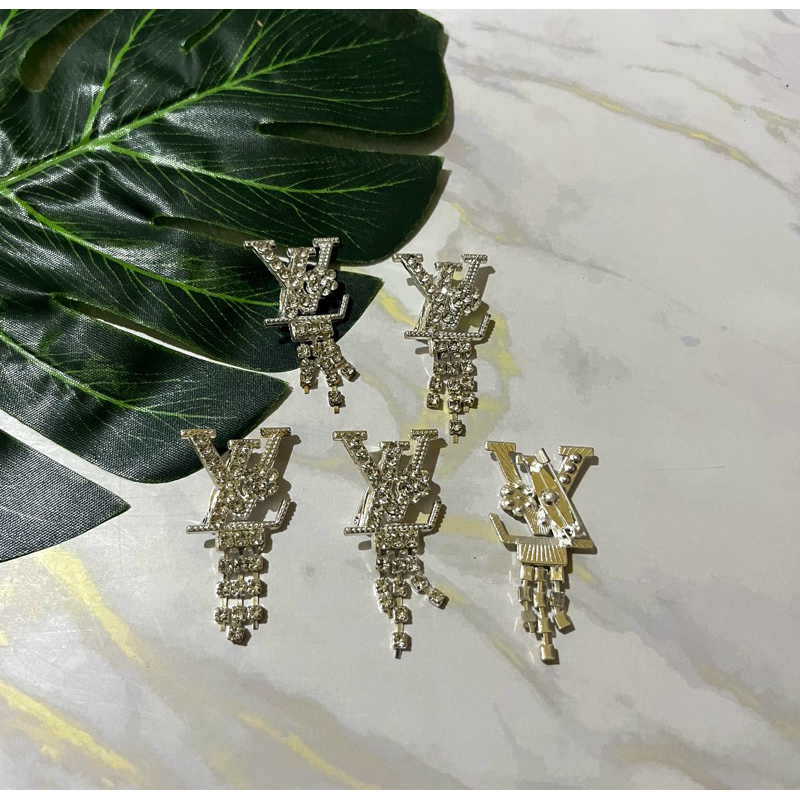 Bros Peniti Jilbab Aksessoris Kerudung | Pin Bros Dagu Model LV Juntai Mewah