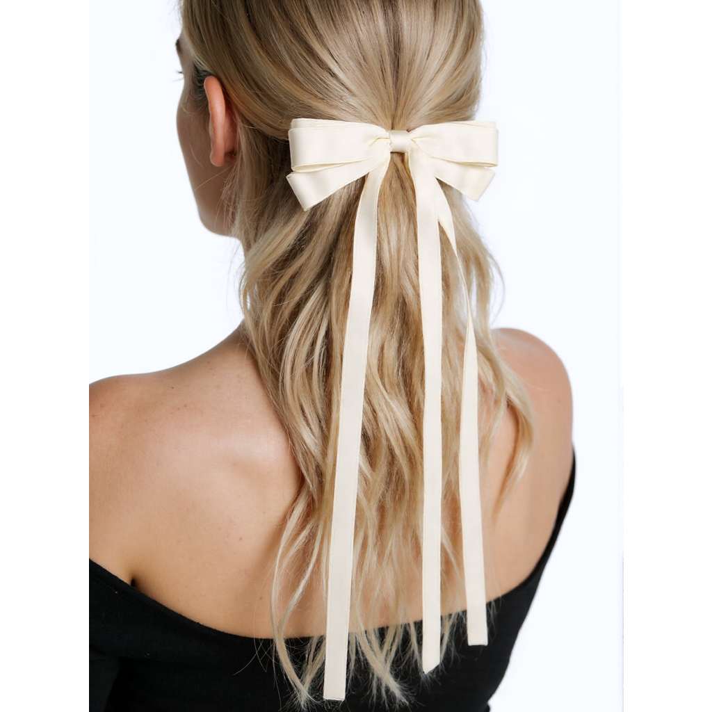 Ribbon Bow Long Tail Hair Clips