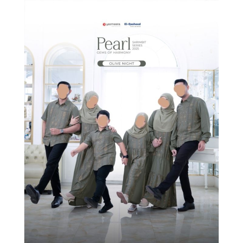 Yasmeera - Pearl | olive Night | sarimbit 2025 Baju lebaran keluarga idul fitri idul adha