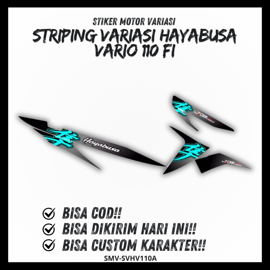 Sticker Striping Vario 110 Fi Stiker Motor Honda Vario FI 110 Hayabusa