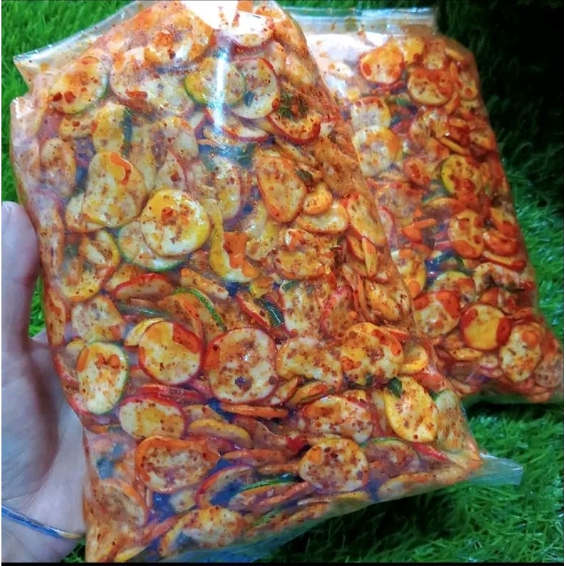 

kerupuk Seblak kencur/ seblak kering kerupuk warna pedas daun jeruk murah cemilan snackers