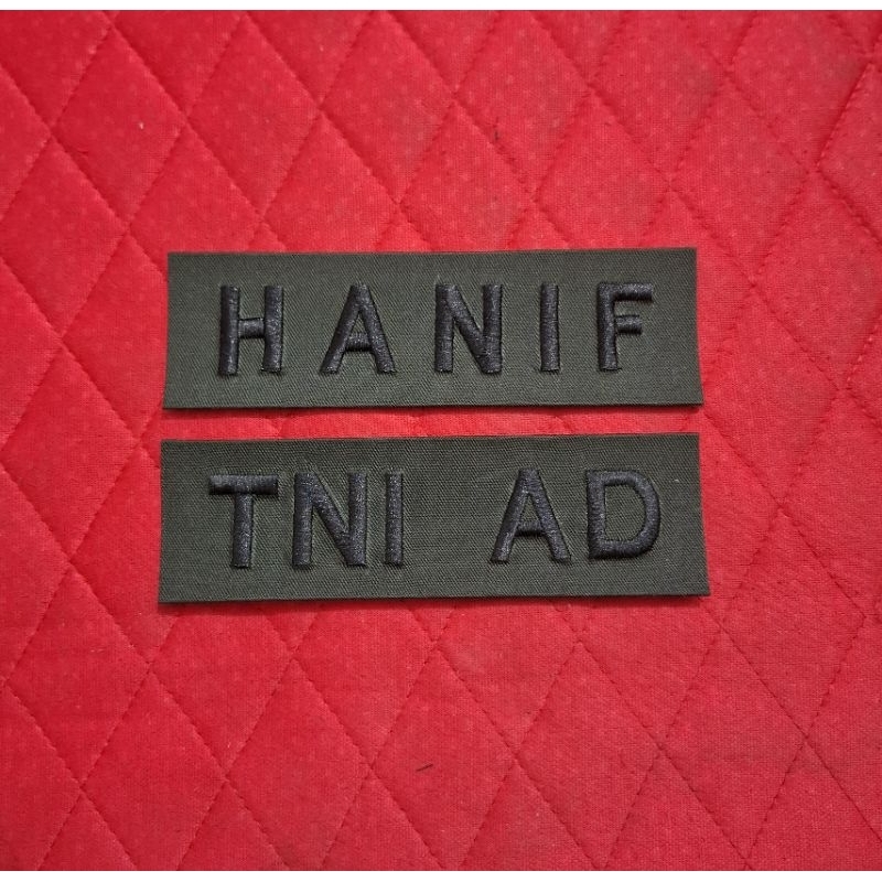 BORDIR NAMA TNI SATUAN