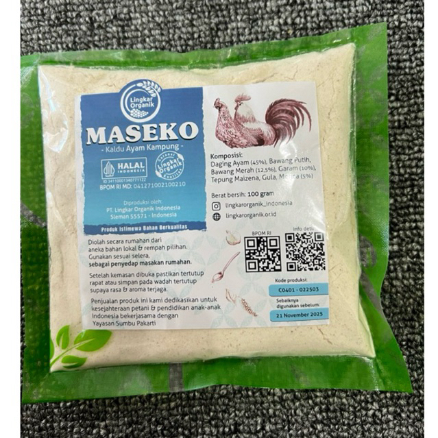 

Maseko Kaldu Ayam Kampung Lingkar Organik Refil 100gram