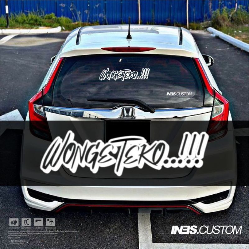 Sticker kaca mobil wonge teko sticker terlaris kaca mobil wonge teko stiker mobil terbaru keren