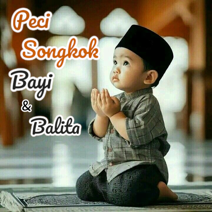 PROMO"Peci Songkok Anak Bayi Kopyah Balita Usia 2 Bulan - 7 Tahun Peci Songkok Hitam Polos Nasional