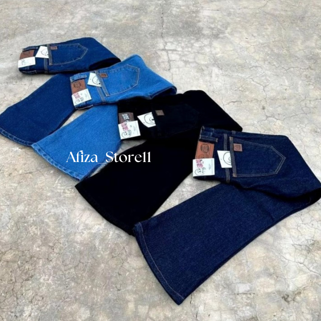 Celana Jeans Cutbray Pria Bootcut Komprang