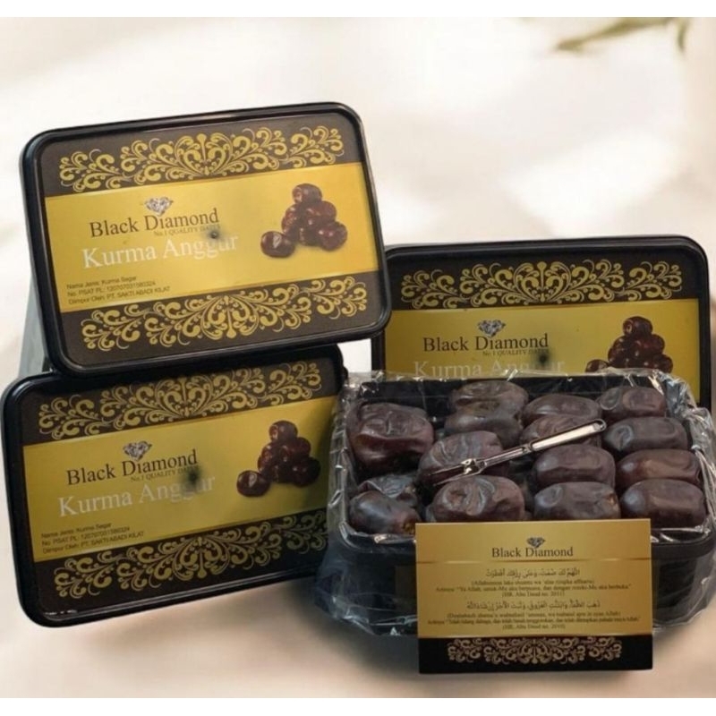 

Kurma Bam Black Diamond |Kurma Bam Barari Madu 550gram Mazafati |Premium Dates Kurma Bam