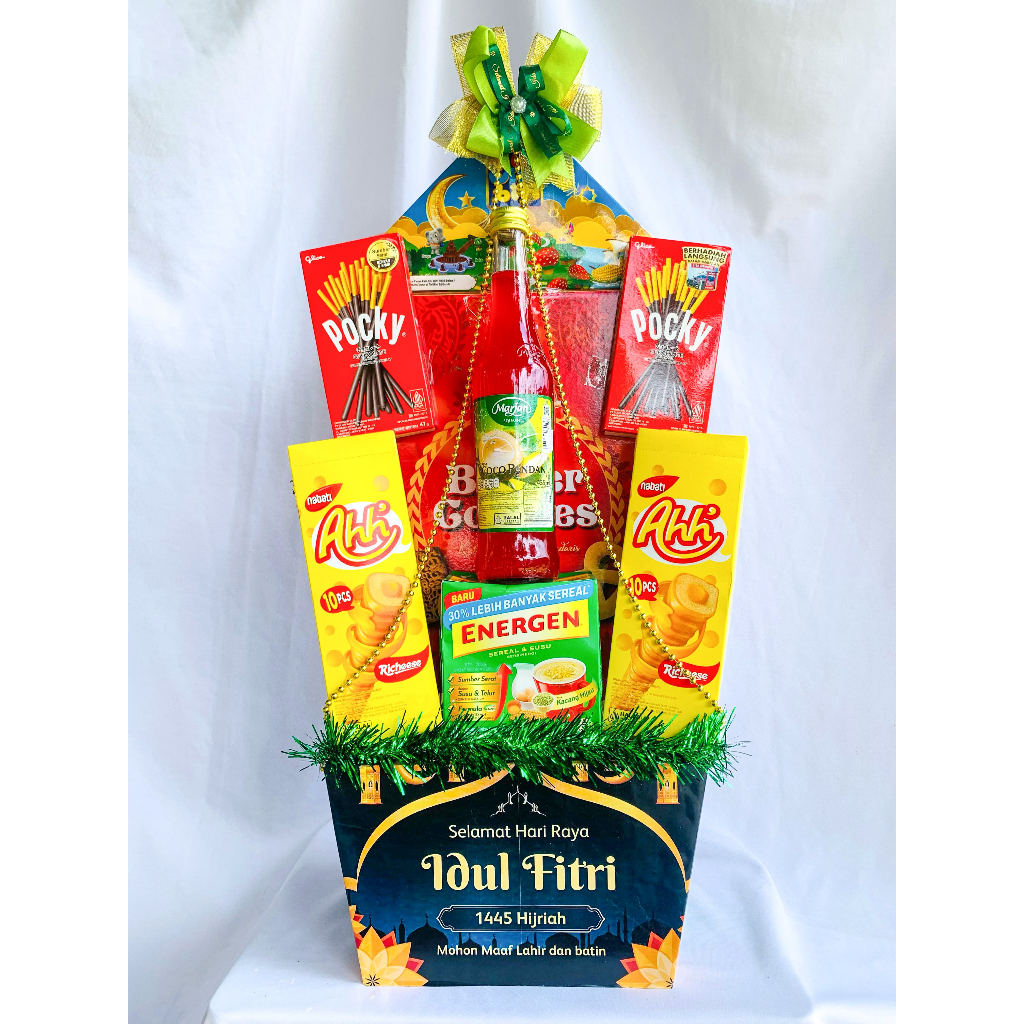 

Parcel Hari Raya13/Hampers/Custom Parcel/Snack Parcel/2 Pocky/2 Ahh Nabati/Butter Cookies/Tini Wini Biti/Energen/Sirup Marjan