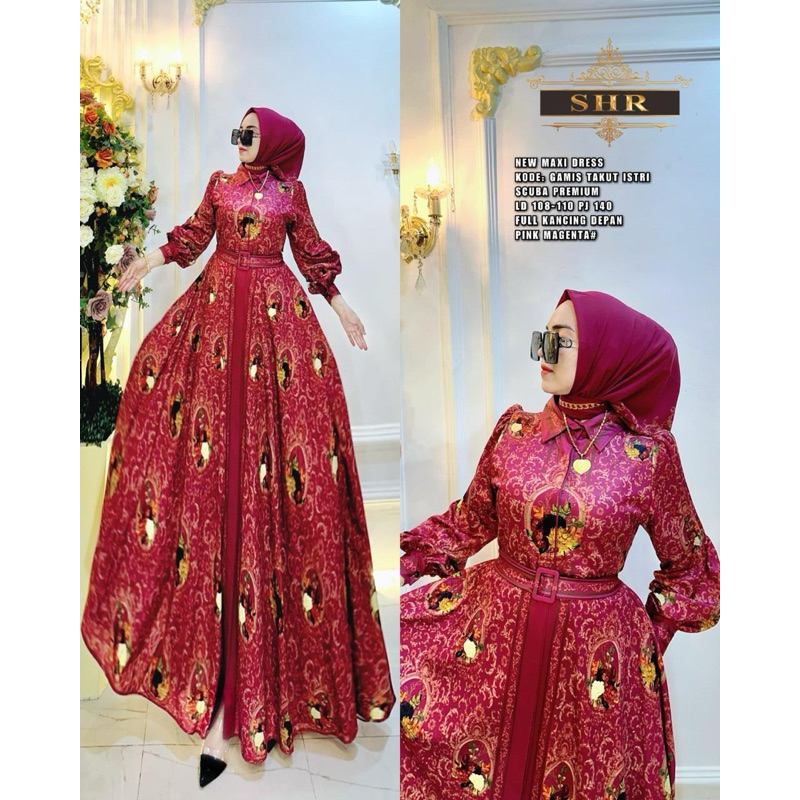 Ready!!! Newww!!! Realpict!!! Ori Shr!!! Gamis Batik Premium!!! High Quality!!! Diskon Sale