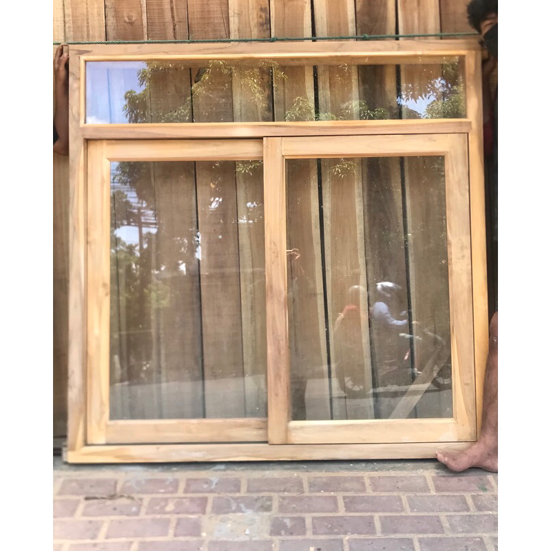 1SET KUSEN JENDELA + DAUN JENDELA GESER KACA POLOS