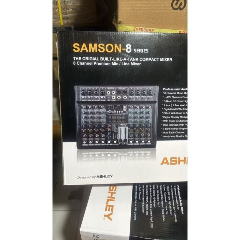 MIXER SAMSON-8 ASHLEY 8 CHANNEL ORIGINAL MIXER AUDIO 8 CHANNEL