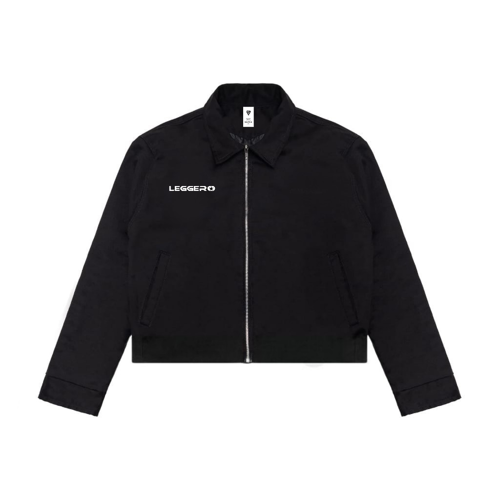 work jacket boxy - work jacket boxy star - vicino work jacket boxy hitam unisex