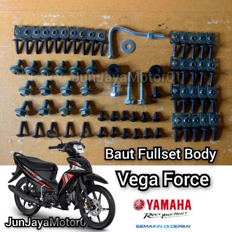 baut lengkap fullset body yamaha Vega force