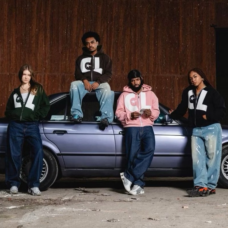 KODE V39D CALLE DE LARACHE CDL ZIP HOODIE BLACK  PINK  COFFE  DARK GREEN KNITWEAR BRAZIL