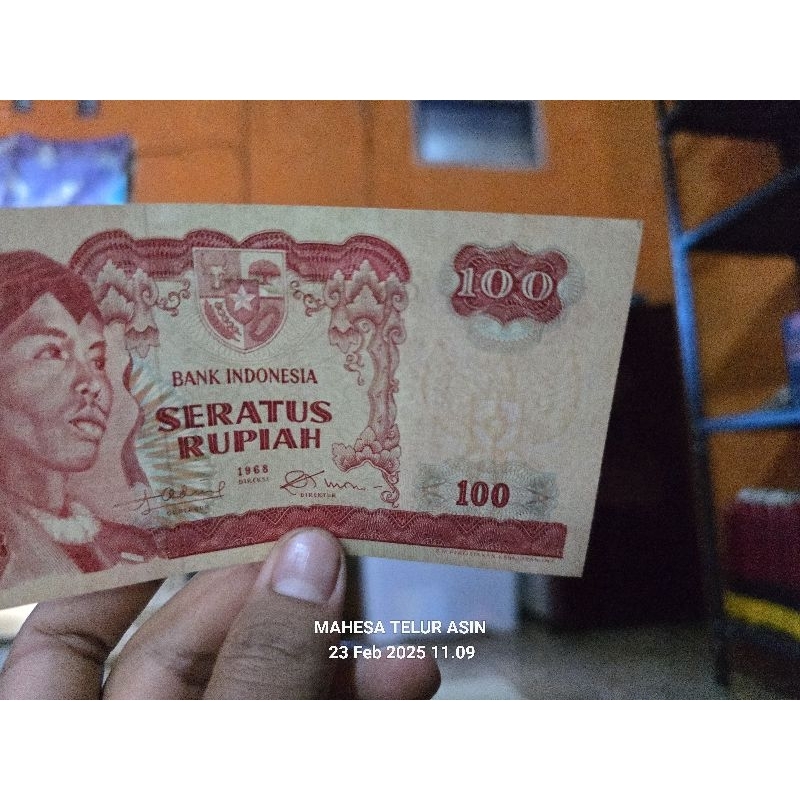 yang kuno 100 rupiah SUDIRMAN 1968 ASLI
