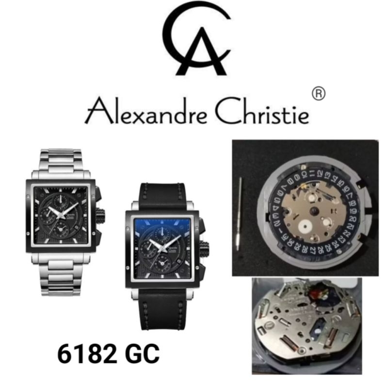 Mesin Jam Tangan Alexandre Christie type 6182 / AC 6182GC Original