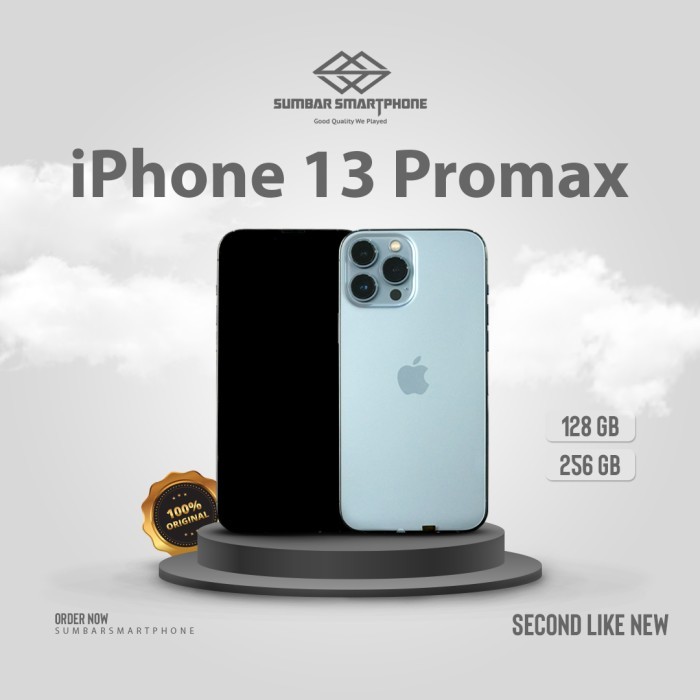 IPHONE 13 PROMAX 128GB SECOND RESMI