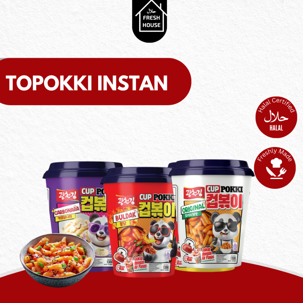 

TOPPOKI INSTAN/CUPPOKKI ORIGINAL/CARBONARA/BULDAK 130GR